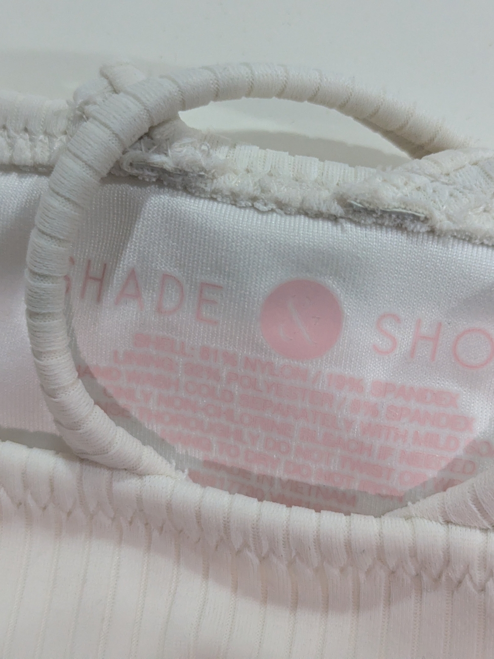 Shade & Shore White Ribbed String Bikini Bottom - Picture 3 of 4